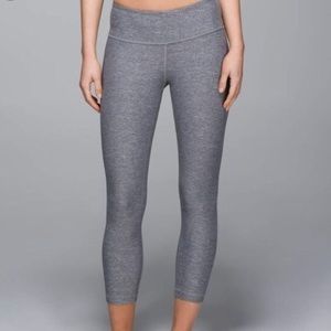 Gray Cropped Lululemon Leggings